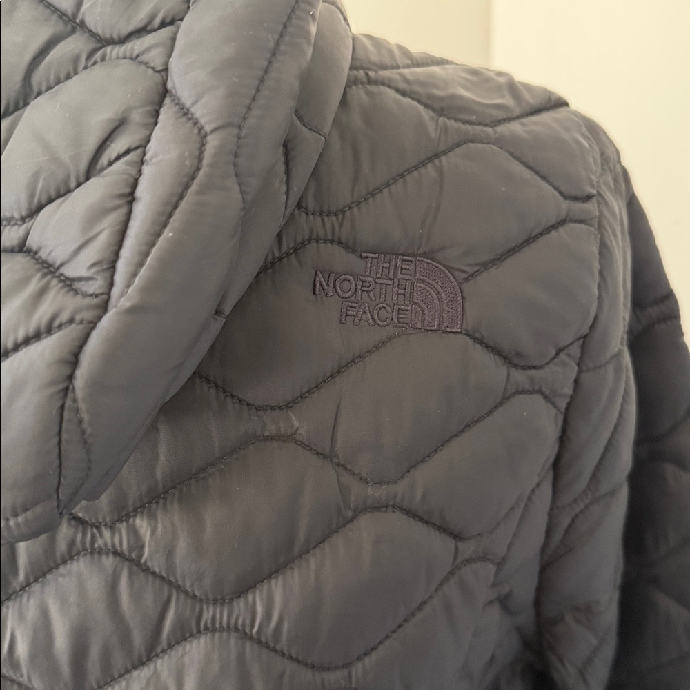 The North Face Womens ThermoBall Insulated Hooded Parka - Black-Medium, like new - Picture 10 of 12
